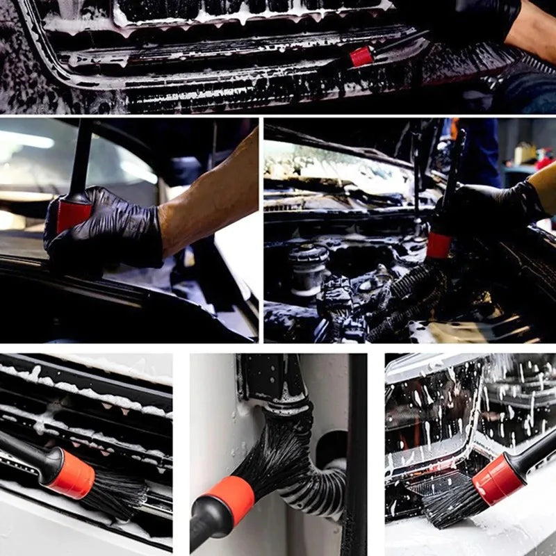 Kit de Cepillos de Detallado para Coche (5 Piezas) – Limpieza Profesional para Interior y Exterior