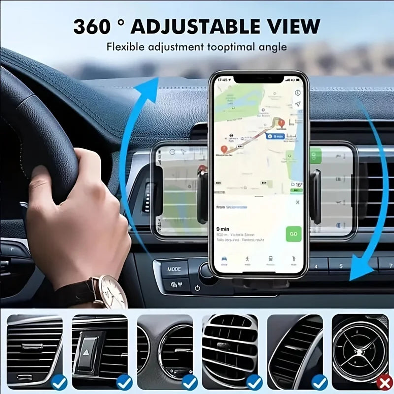 Soporte Universal para Móvil de Coche con Rotación 360°