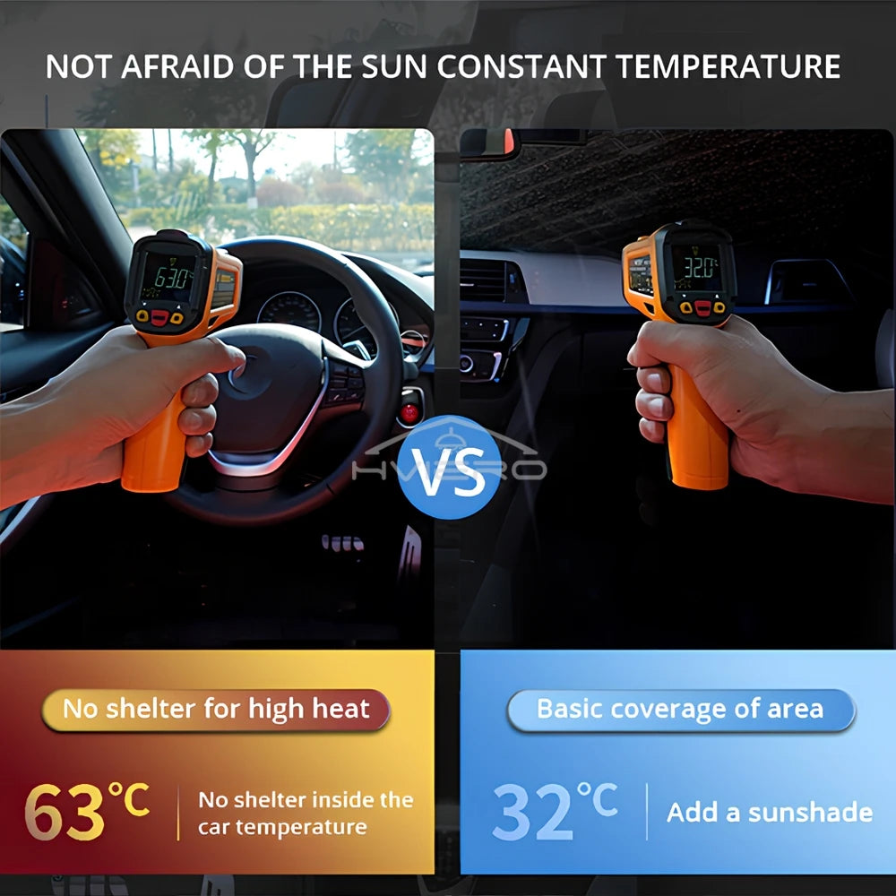 Parasol Plegable Tipo Paraguas para Parabrisas – Protección Total contra el Calor