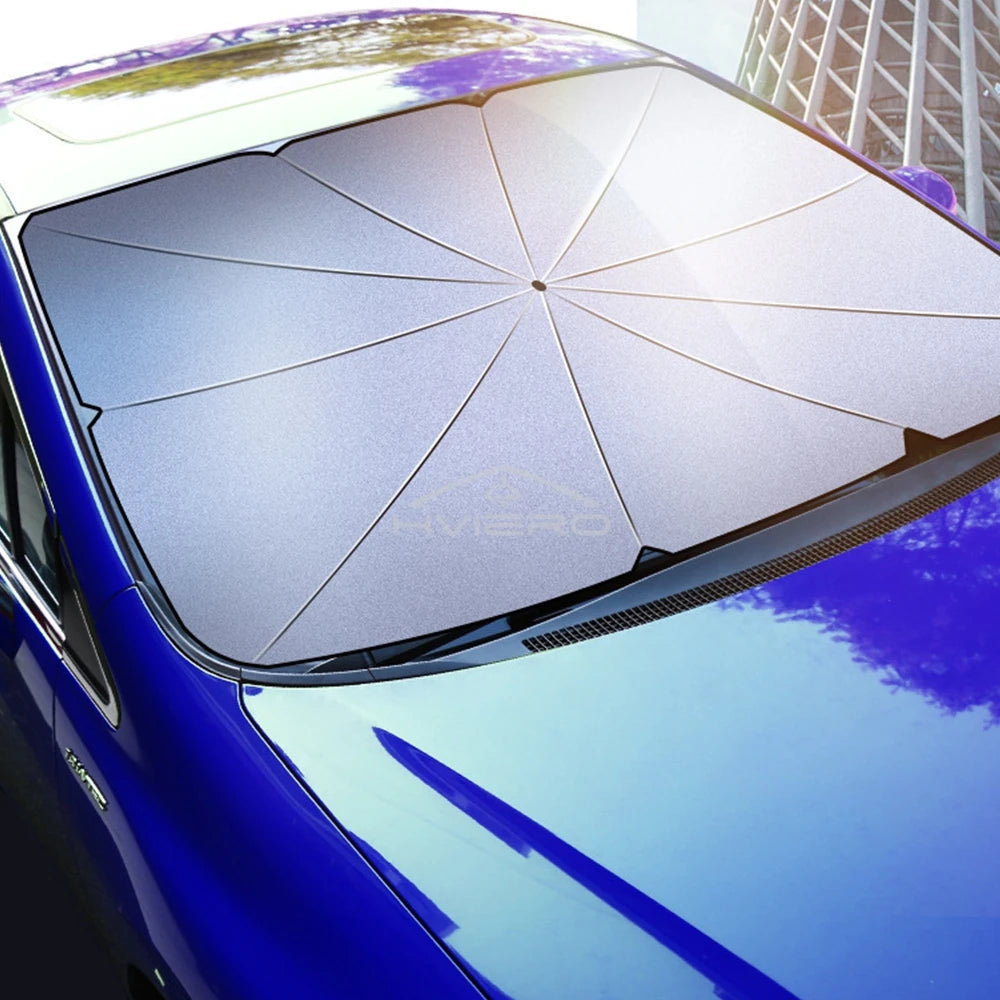 Parasol Plegable Tipo Paraguas para Parabrisas – Protección Total contra el Calor